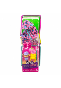 Barbie Extra zwierzątko+ubranko+akcesoria HDJ39
