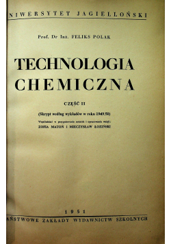 Technologia chemiczna część II