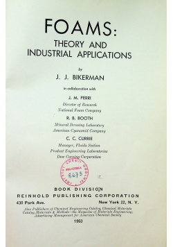 Foams theory and industrial applicatons