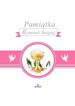 Pamiątka Komunii Świętej - różowa