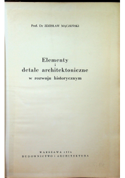 Elementy i Detale Architektoniczne