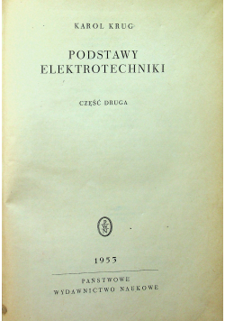 Podstawy elektrotechniki Część II