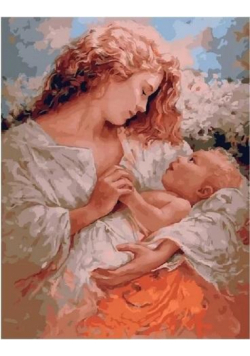 Malowanie po numerach - Mama i dziecko 40x50cm