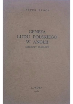 Geneza ludu polskiego w Anglii