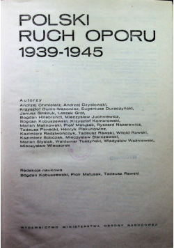 Polski Ruch Oporu 1939 - 1945