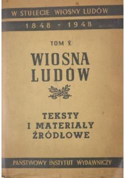 Wiosna Ludów. Teksty i materiały źródłowe, Tom V
