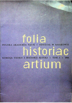 folia historiae artium tom I
