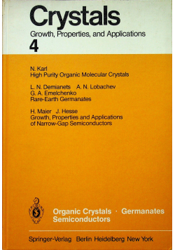 Crystals 4 Organic crystals germanates semiconductors