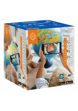 Globus 32cm z mapą fiz/ polit. i aplikacją ALAYSKY