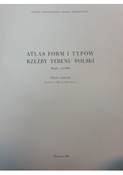 Atlas form i typów rzeźby terenu Polski