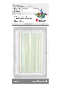 Pałeczki klejowe przezroczyste 7x100mm 6szt