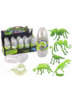 Świecący szkielet 3D dinozaury mamut w jajku