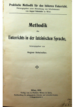 Methodik des Unterrichts in der lateinischen Sprache 2 tomy ok 1915 r.