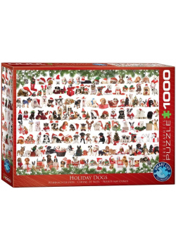 Puzzle 1000 Świąteczne psy