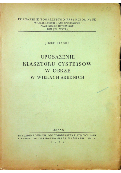 Uposażenie klasztoru cystersów w obrze w wiekach średnich 1950 r