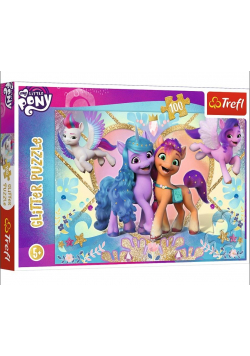 Puzzle 100 Brokatowe Kucyki TREFL