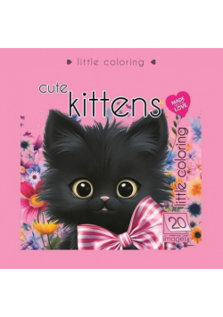 Kolorowanka 140x140 Słodkie kotki różowa