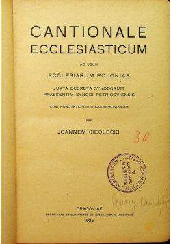 Cantionale ecclesiasticum 1925 r.