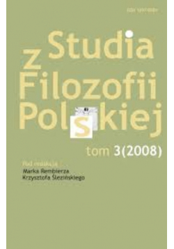 Studia z filozofii Polskiej Tom 3