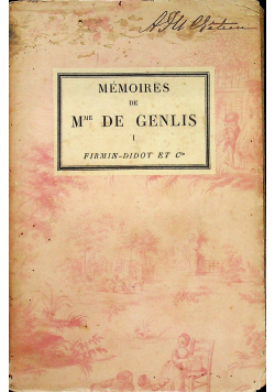 Memoires de Madame de Genlis Tome premier 1928 r