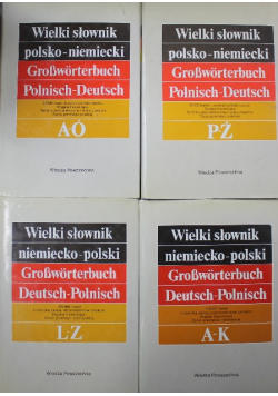 Wielki słownik niemiecko - polski polsko - niemiecki tom 1 do 4