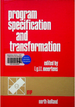 Program Specification and Transformation