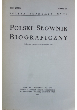 Polski Słownik Biograficzny Tom XXXII / 4 Zeszyt 135