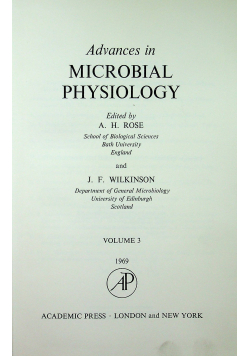 Advances in Microbial Physiology vol 3