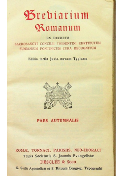 Breviarium romanum ex decreto Pars Autimnalis