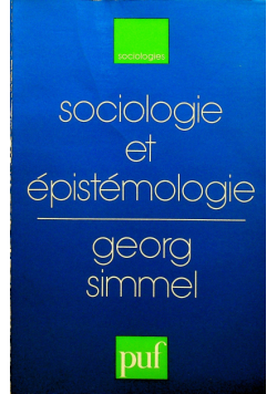 Sociologie et espistemologie