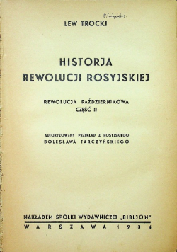 Historia rewolucji rosyjskiej część 2 1934 r.