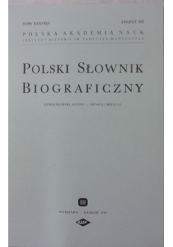 Polski słownik biograficzny zeszyt 152