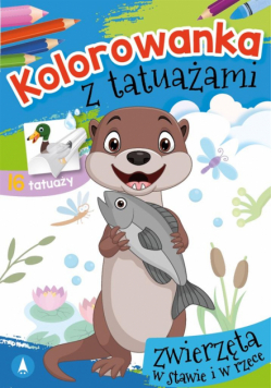 Kolorowanka z tatuażami. Zwierzęta w stawie