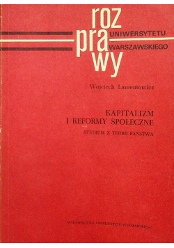 Kapitalizm i reformy społeczne Studium z teorii państwa