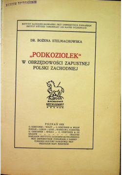 Podkoziołek w obrzędowości zapustnej Polski Zachodniej 1933r