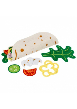 Kanapka tortilla z warzywami i sosem