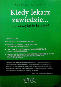 Kiedy lekarz zawiedzie Autograf autora