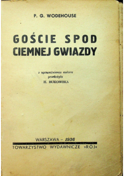 Goście spod ciemnej gwiazdy 1936 r