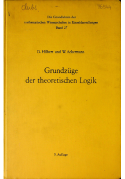 Grundzuge der theoretischen Logik