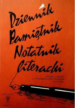 Dziennik pamiętnik notatnik literacki