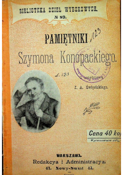 Pamiętniki Szymona Konopackiego 1899 r.