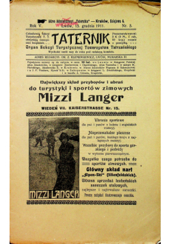 Taternik Rok V Numer 5 1911 r