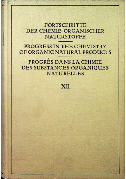 Fortschritte der chemie organischer naturstoffe XII