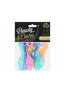 Balony makaroniki Beauty&Charm MIX 30cm 10szt