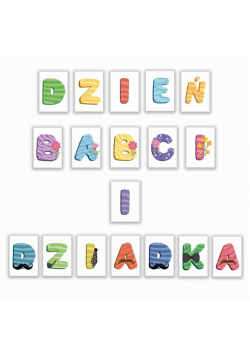 Litery dekoracyjne A4 - Dzień Babci i Dziadka 18el