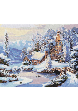Malowanie po numerach - Zimowy poranek 40x50cm