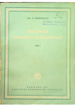 Technika odbioru radiowego tom 1