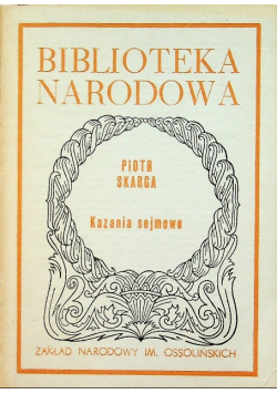 Skarga kazania sejmowe