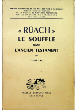 Ruach le souffle dans lancien testament