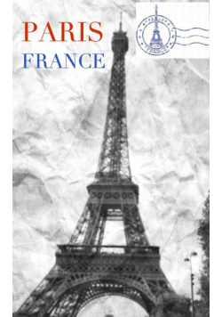 Eiffel Tower Paris black and white  creative blank journal